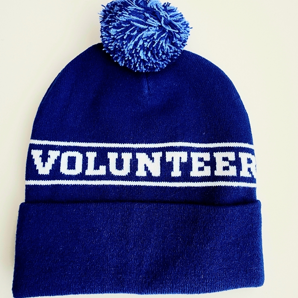 New Balance Blue Pom Pom Beanie Hat